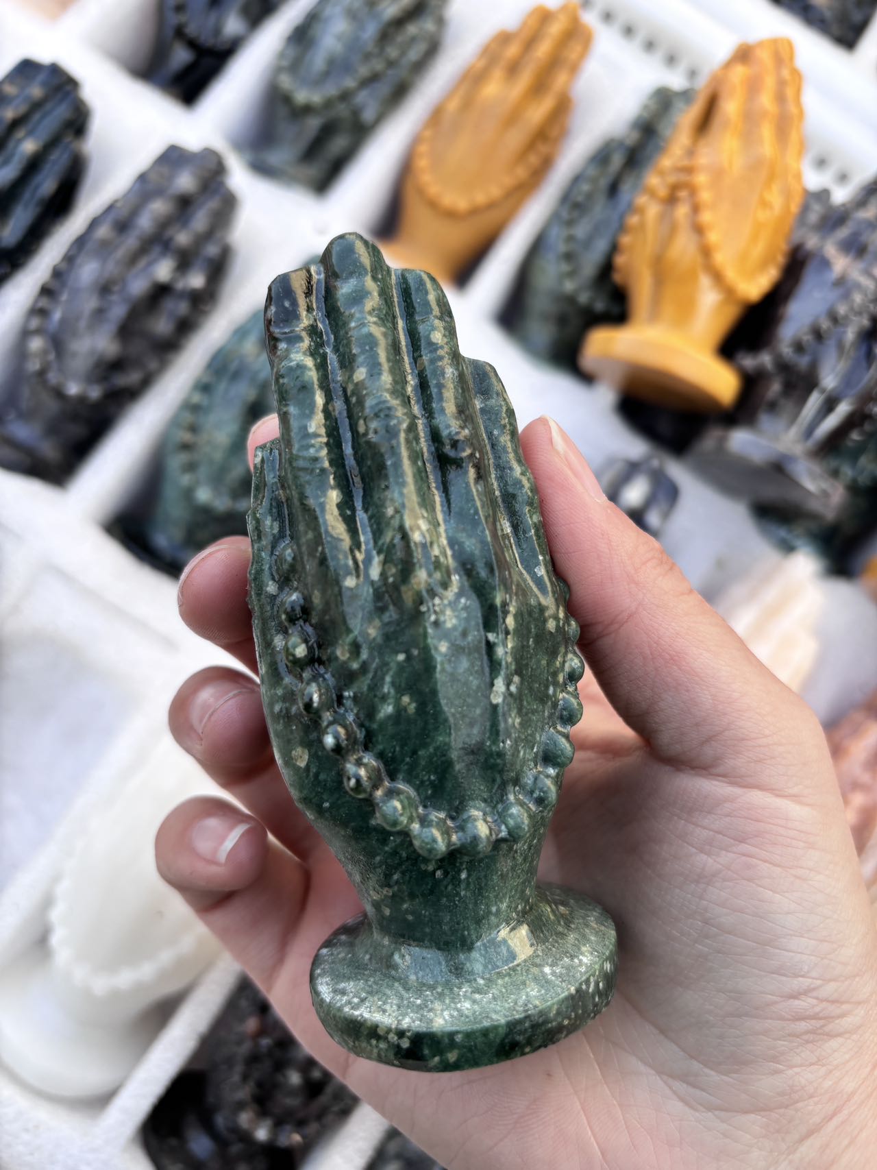 Buddha's Hand rosary!made of various minerals, about 12CM