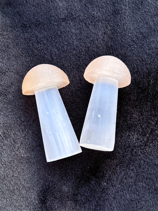 Small Mushroom，Natural Moroccan transparent plaster ornaments，63g