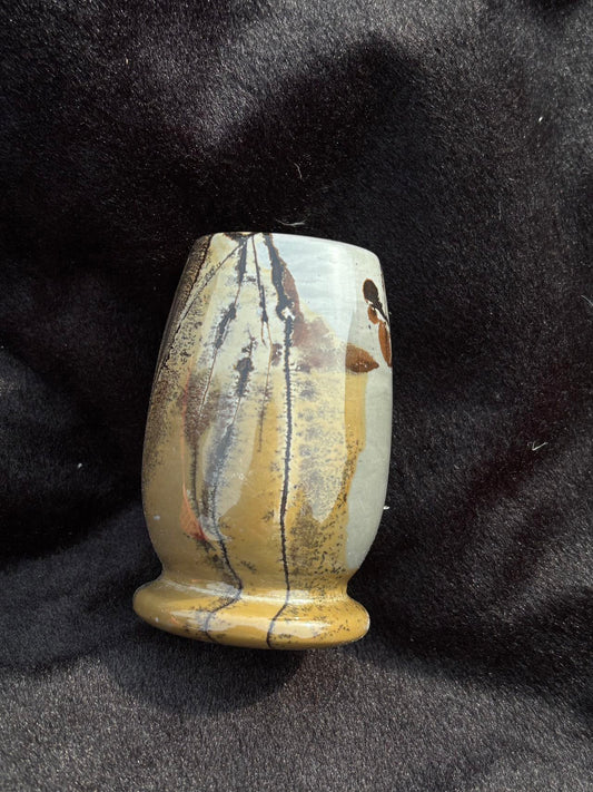 Chinese style stone painting vase，one piece