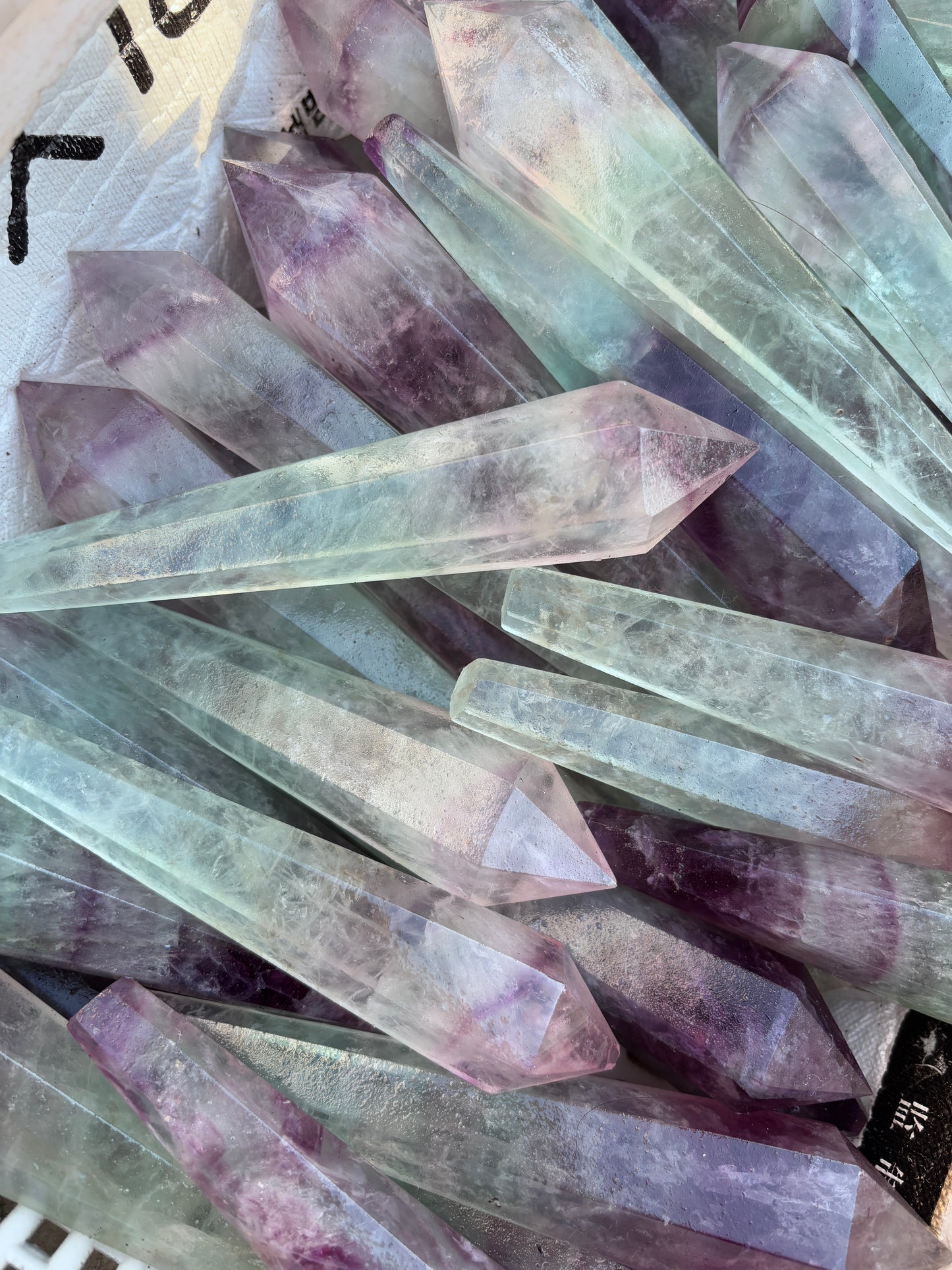 2 piece，Green fluorite scepter